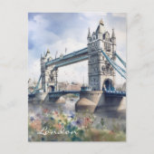 Waterverf voor reizen naar London Tower Bridge Briefkaart (Voorkant)