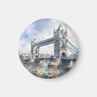 Waterverf voor reizen naar London Tower Bridge