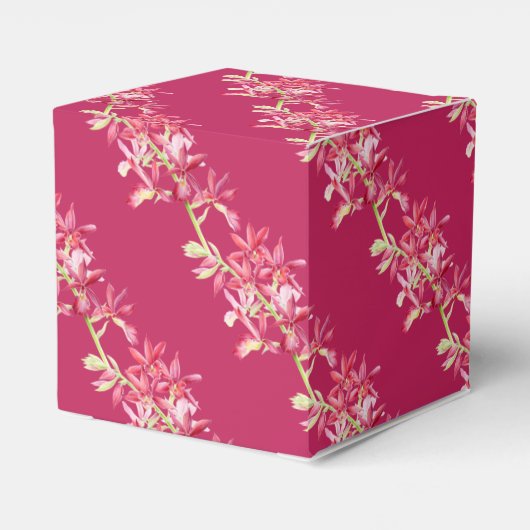 Waterverf voor rode orchidee bedankdoosjes (Achterkant)