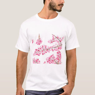 Waterverf voor roze kersen bloesems t-shirt