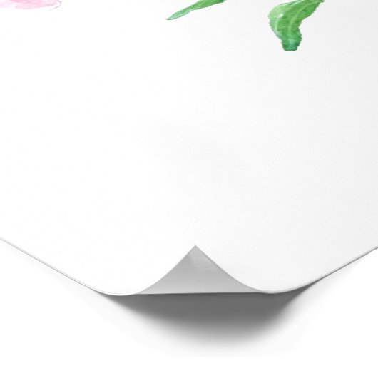 waterverf voor roze lippenbloem poster (Hoek)