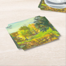 Waterverf voor schilderen van zonne-herfst