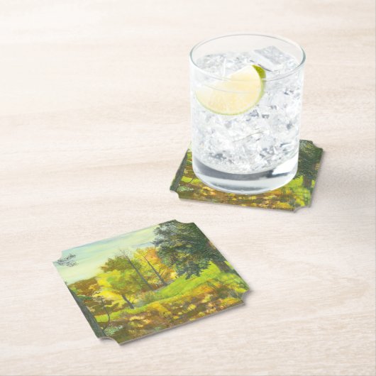 Waterverf voor schilderen van zonne-herfst kartonnen onderzetters (Insitu)