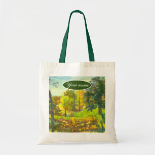 Waterverf voor schilderen van zonne-herfst tote bag