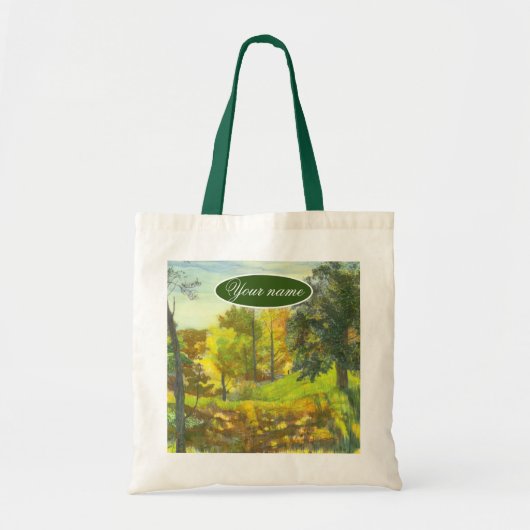 Waterverf voor schilderen van zonne-herfst tote bag (Voorkant)
