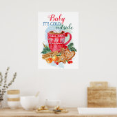 Waterverf voor speciale kerstchocolade poster (Keuken)