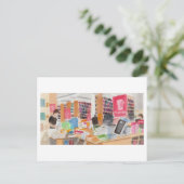Waterverf voor Strand Bookstore Briefkaart (Staand voorkant)