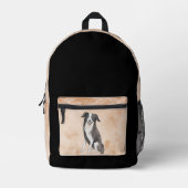 Waterverf voor tekenen van randen met Collie Bedrukte Rugzak (Voorkant)