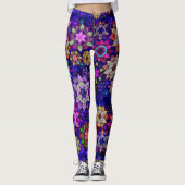 Waterverf voor trillingsexplosie Mandalas Leggings (Voorkant)