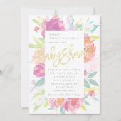 Waterverf voor uitnodigingen voor Baby showers (Voorkant)