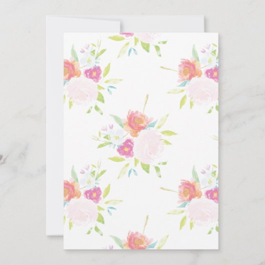 Waterverf voor uitnodigingen voor Baby showers (Achterkant)