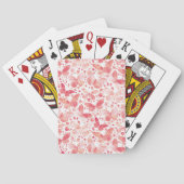 Waterverf voor vlinder Roze afspeelkaarten Pokerkaarten (Achterkant)