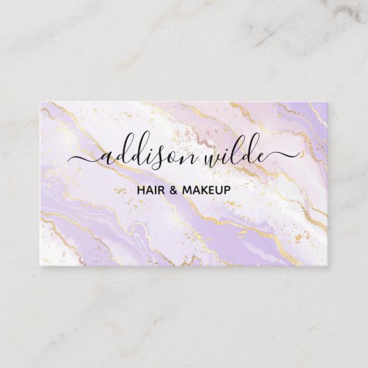 Waterverf voor vloeibare lavendel visitekaartje (Voorkant)