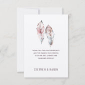 Waterverf voor vogelpest Elegant Wedding Bedankkaart (Achterkant)