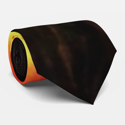 Waterverf voor vulkaanuitbarsting stropdas (Opgerold)