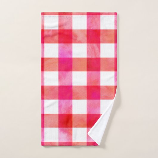 Waterverf voor warm roze bleekmiddel bad handdoek (Handdoek)