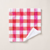 Waterverf voor warm roze bleekmiddel bad handdoek (Wasdoekje)