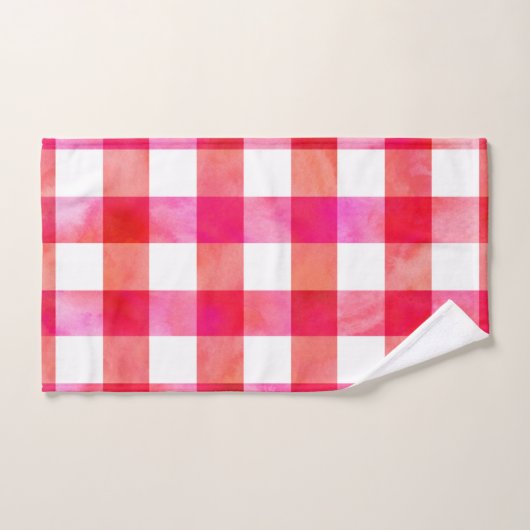 Waterverf voor warm roze bleekmiddel bad handdoek (Handdoek)