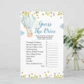 Waterverf voor warmluchtballon raden prijs spel (Staand voorkant)