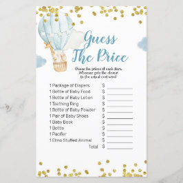 Waterverf voor warmluchtballon raden prijs spel