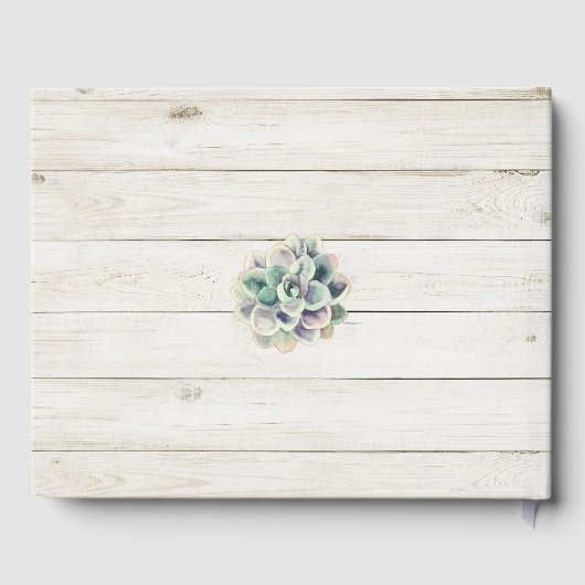 Waterverf voor weddenschap met Guestbook Succulent Gastenboek (Achterkant)