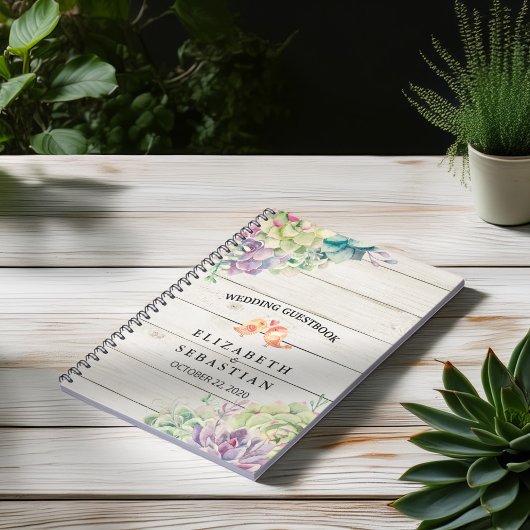 Waterverf voor weddenschap met Guestbook Succulent Notitieboek