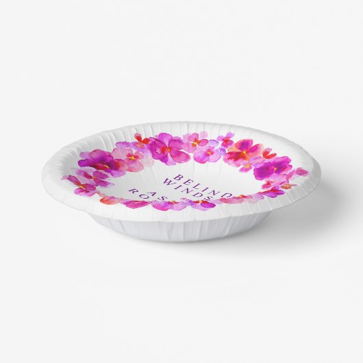 Waterverf voor weddenschap roze papieren kommen (Gebogen)