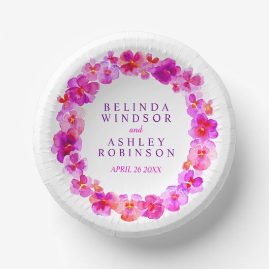 Waterverf voor weddenschap roze papieren kommen (Voorkant)