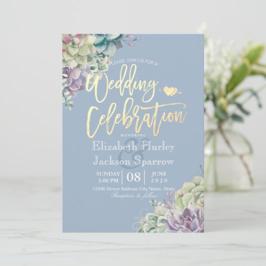 Waterverf voor weddenschappen Succulente Planten Kaart (Staand voorkant)