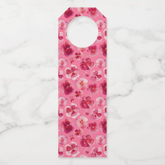 Waterverf voor weduwnaar rode pansy flessenhanger (Achterkant)