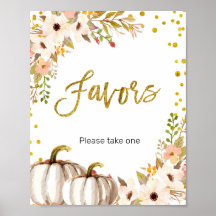 Waterverf voor witte en goudpompoen