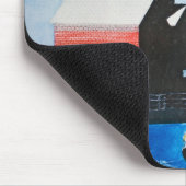 Waterverf voor zandboot en vuurtoren muismat (Hoek)