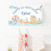 Waterverf voor zeevervuiling op de binnenzee spandoek (Insitu)