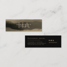 Waterverf voor zwart en goud - Abstract monogram Mini Visitekaartje