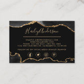 Waterverf voor zwart-witglitter visitekaartje (Achterkant)