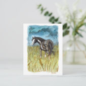 Waterverf voor zwarte en witte verf briefkaart (Staand voorkant)