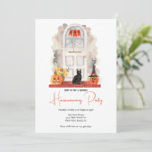 Waterverf Voordeur Halloween Housewarming Kaart (Staand voorkant)