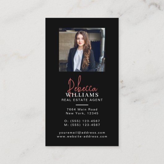  Waterverf Voordeur Real Estate Agent Visitekaartje (Achterkant)