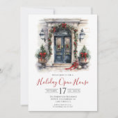 Waterverf Voordeur Vakantie Open Huis Kaart (Voorkant)