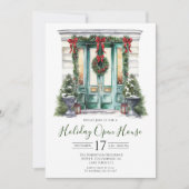 Waterverf Voordeur Vakantie Open Huis Kaart (Voorkant)