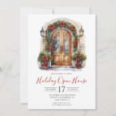 Waterverf Voordeur Vakantie Open Huis Kaart (Voorkant)