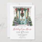 Waterverf Voordeur Vakantie Open Huis Kaart (Voorkant)