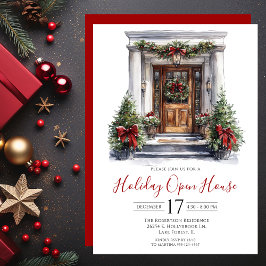 Waterverf Voordeur Vakantie Open Huis Kaart