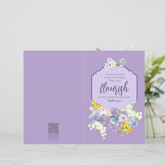 Waterverf voorjaar Bloemengeschriften Kerkbulletin (Staand voorkant)