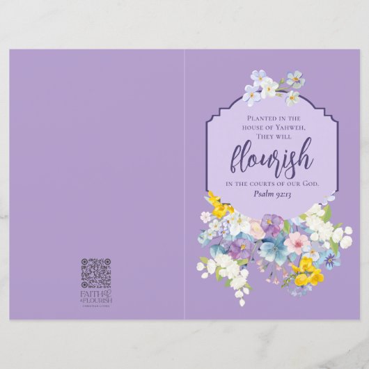 Waterverf voorjaar Bloemengeschriften Kerkbulletin (Voorkant)