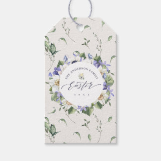 Waterverf voorjaar cadeaulabel