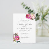 Waterverf Voorjaarsbijeenkomst Floral Weddenschap Briefkaart (Staand voorkant)