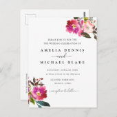 Waterverf Voorjaarsbijeenkomst Floral Weddenschap Briefkaart (Voorkant / Achterkant)