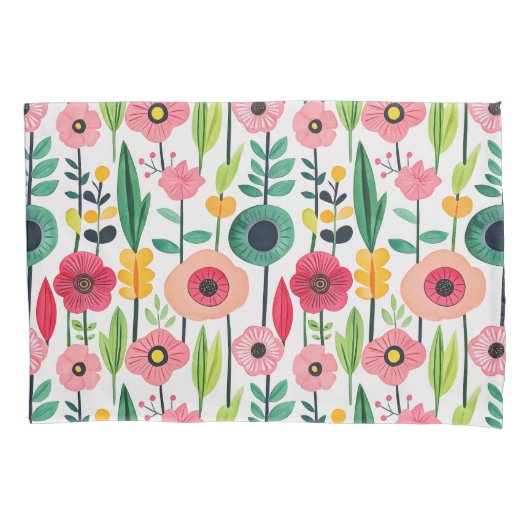 Waterverf voorjaarsbloemen Elegant Kussensloop (Voorkant)