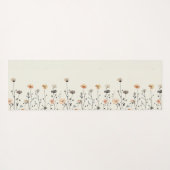Waterverf voorjaarsbloemen met naam rustieke bloem yogamat (Achterkant (horizontaal))